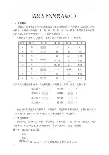 6爻占卜方法
